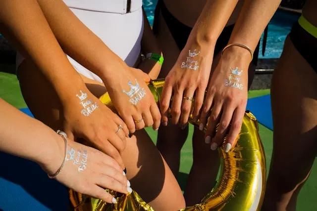 hands with metallic tattoos for custom temporary tattoos long lasting