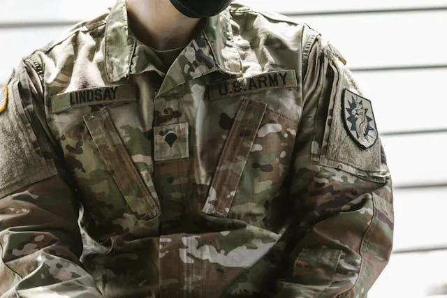 a military uniform with patches for how to make pvc patches