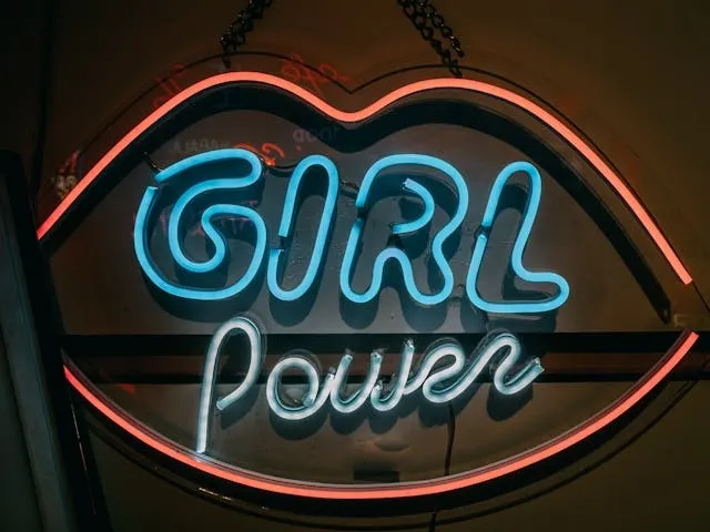 a neon sign that says girl power for sign ideas for business