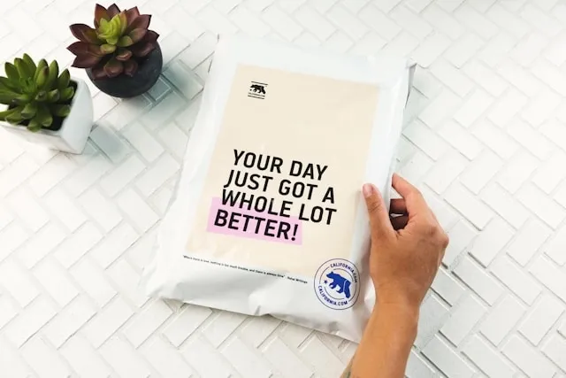 a person holding a mailer against a white background for how to measure a bubble mailer