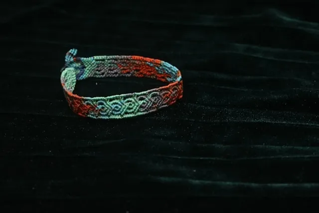 an intricate woven wristband for wristbands material