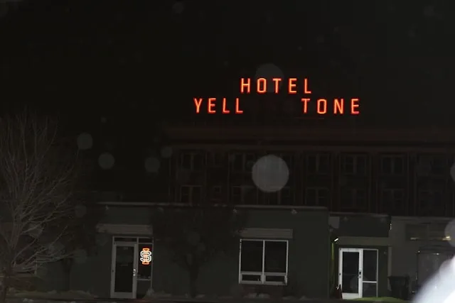 a broken hotel yellowstone neon sign outdoors for can neon signs be repaired