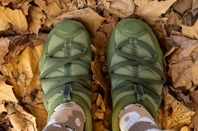 green barefoot shoes on fall leaves for do you wear socks with barefoot shoes