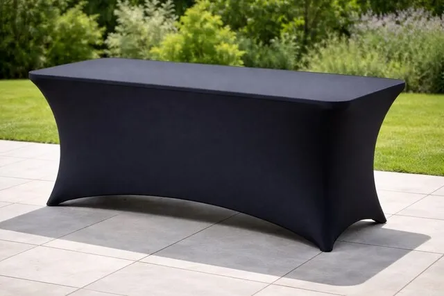 a black spandex tablecloth outdoors for how to wash spandex table covers
