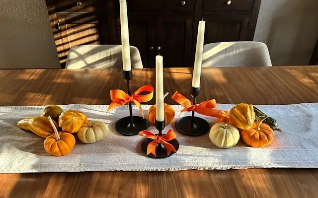 fall-themed table decorations for how wide is a table runner