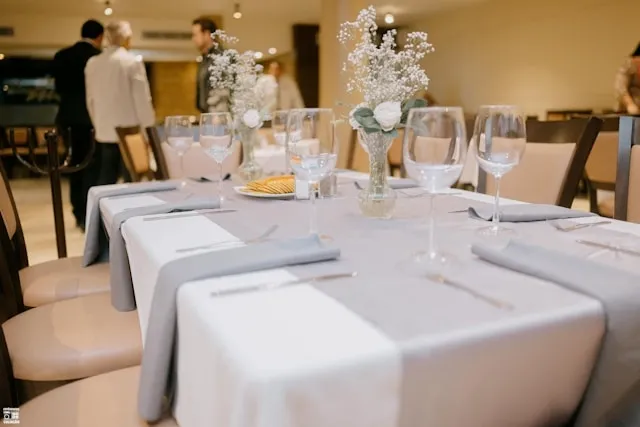 a formal dining table setup for table runner vs tablecloth