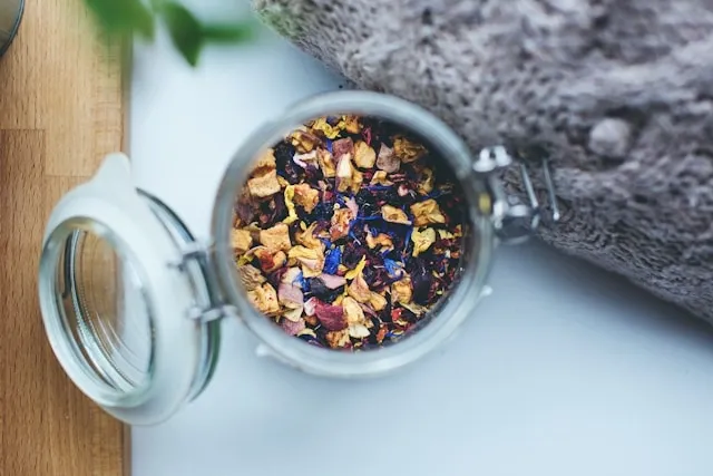 a jar of potpourri for how to make a diy natural air freshener