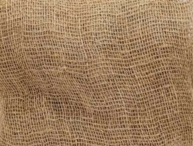 a close-up of burlap fabric for how to clean burlap table runner