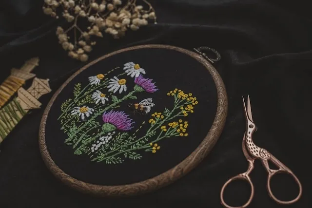 embroidery on black fabric for types of embroidery