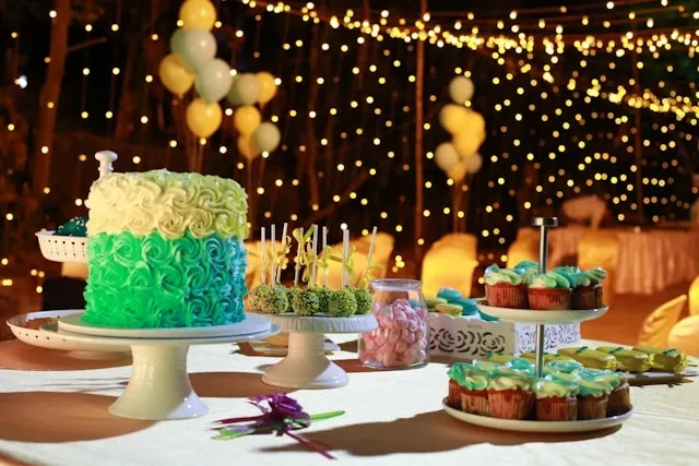 a cake at a birthday party for birthday party checklist