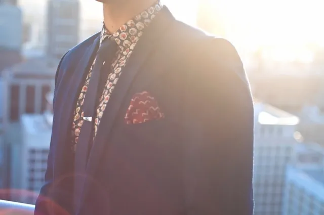 a suit with a patterned shirt for can you wear a lapel pin and pocket square