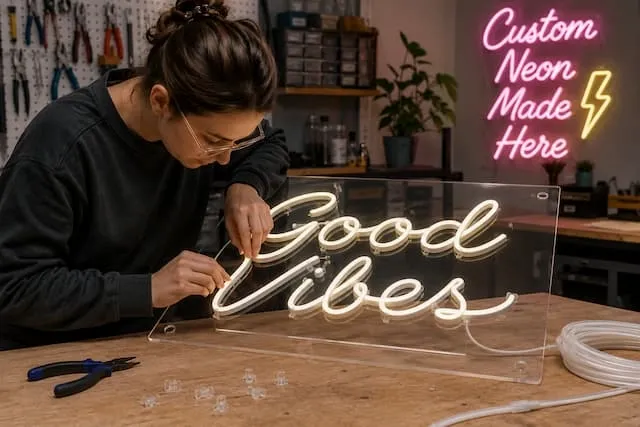 a person creating a custom neon sign for diy neon sign with led rope a person creating a custom neon sign for diy neon sign with led rope
