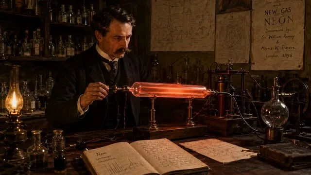 a 19th-century scientist experiments with neon for who discovered neon a 19th-century scientist experiments with neon for who discovered neon