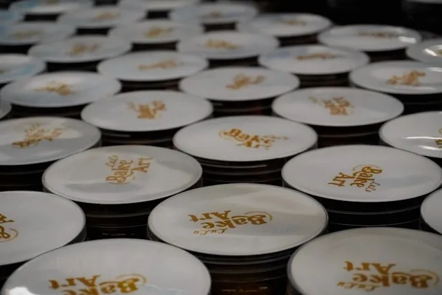 a selection of identical coasters for how to make coasters with cricut vinyl