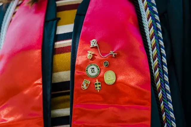 lapel pins on a graduation sash for types of lapel pins