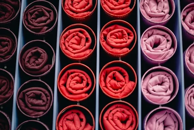 stored fabrics in shades of red and pink for how to store blankets stored fabrics in shades of red and pink for how to store blankets