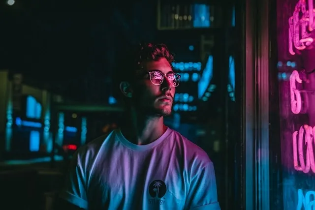 a person illuminated by neon glow for neon element facts a person illuminated by neon glow for neon element facts