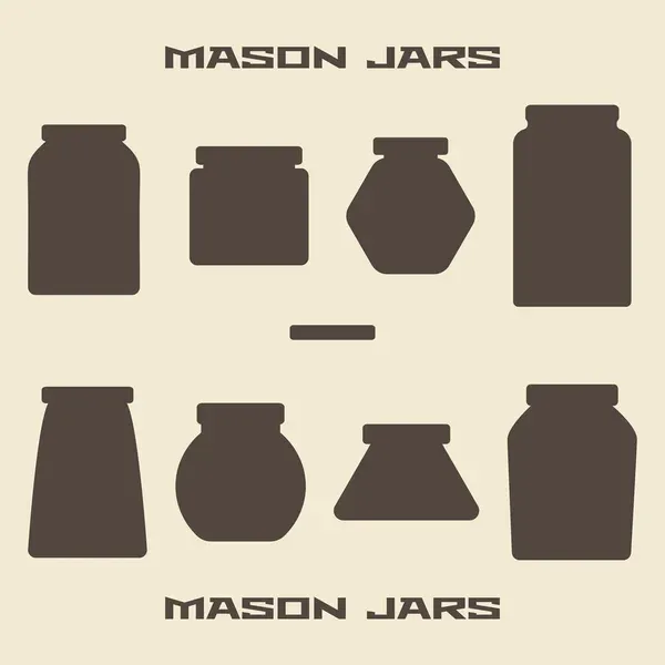 Mason jars vector chart