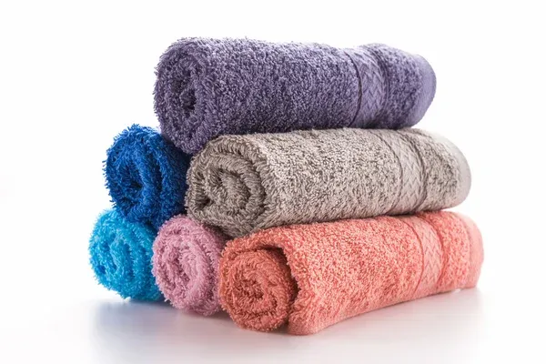 Rolled up towels