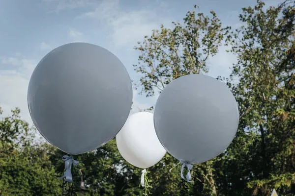 Floating helium balloons Floating helium balloons