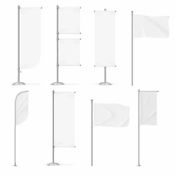 Blank white diverse feather flags Blank white diverse feather flags