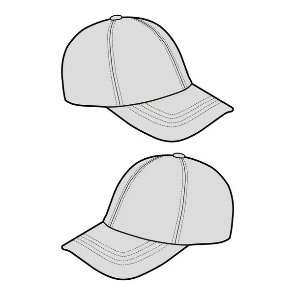 Illustration of two baseball hats Illustration of two baseball hats