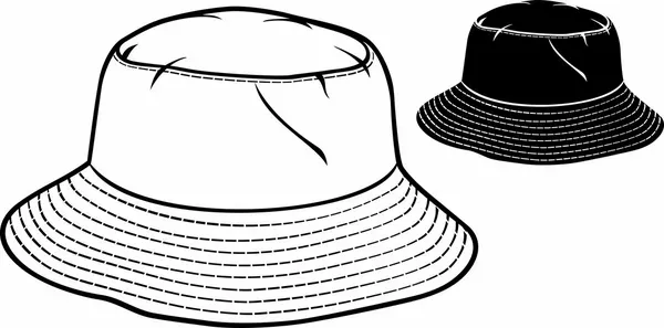 Two bucket hats illustrated Two bucket hats illustrated