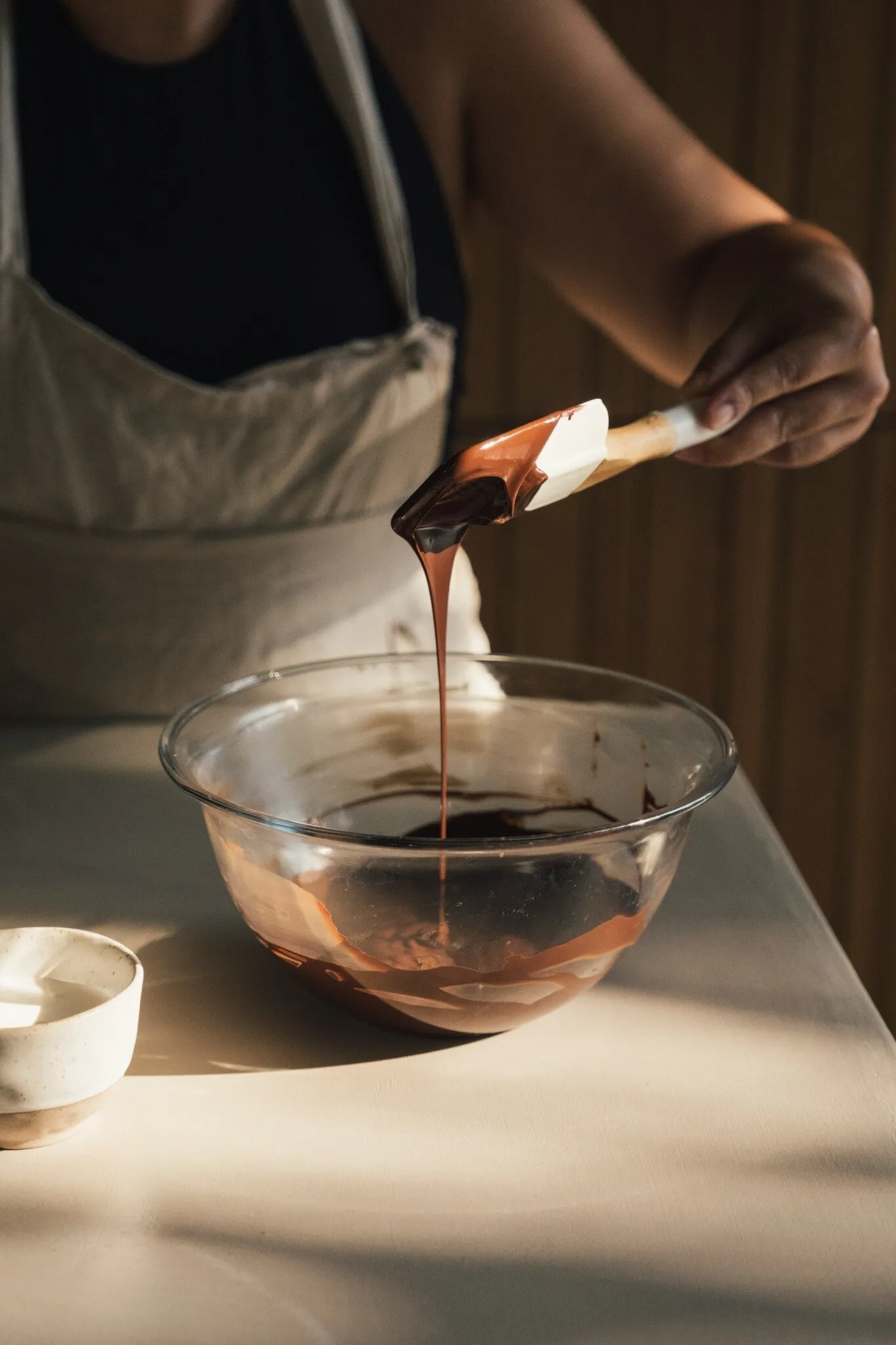 pouring melted chocolate pouring melted chocolate