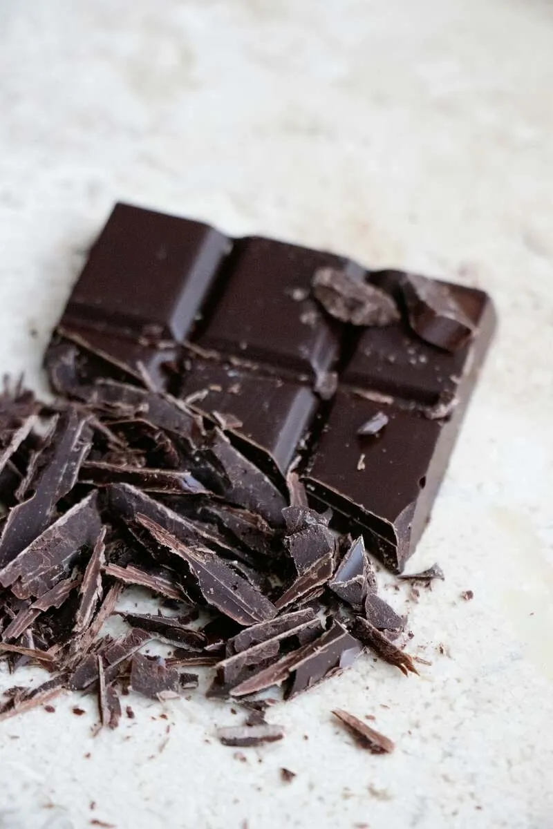 Chopped dark chocolate Chopped dark chocolate