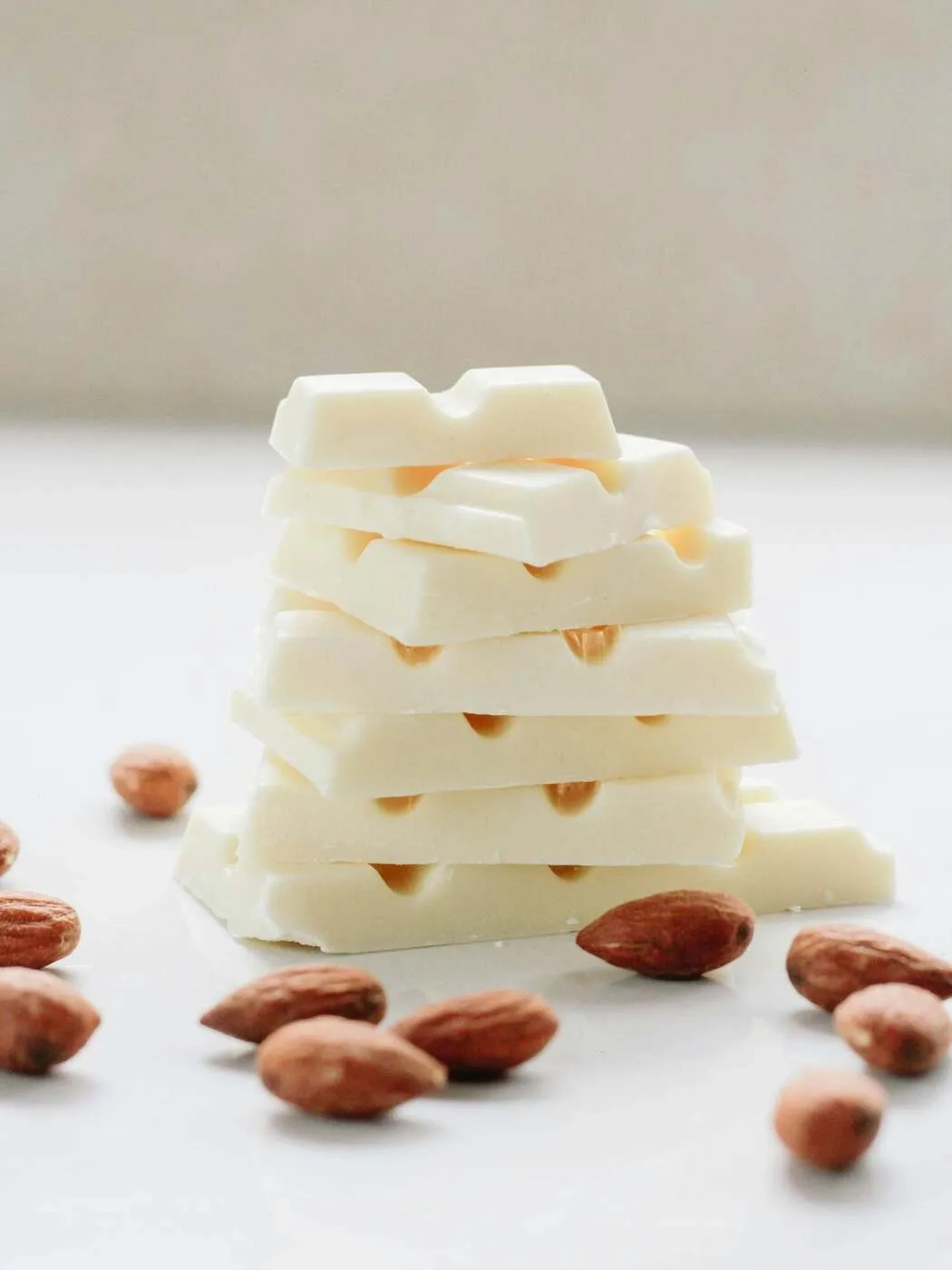 White chocolate and almonds White chocolate and almonds
