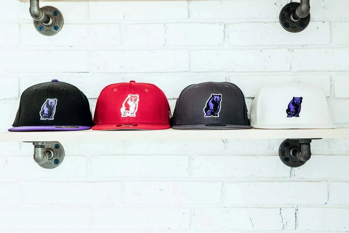 Branded caps display Branded caps display