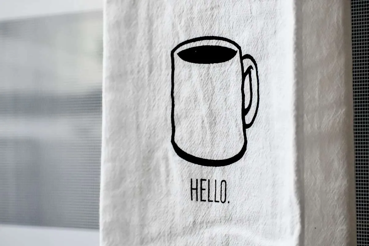Coffee mug towel Coffee mug towel