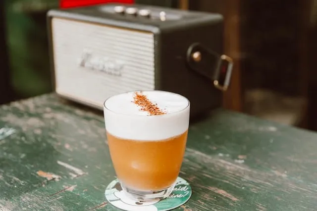 a drink resting on a customized coaster for diy coasters