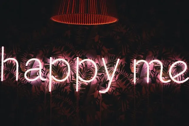 a custom led neon sign that reads happy me for diy neon sign