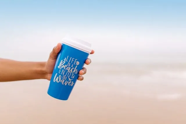 a blue tumbler with a quote for how to make custom tumblers