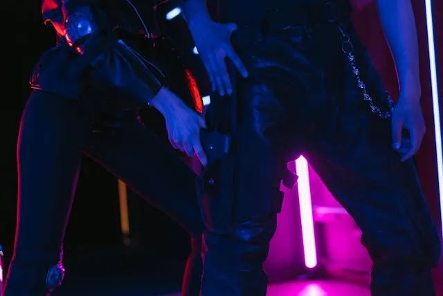 a close-up of people in front of a neon light for movies with neon lights a close-up of people in front of a neon light for movies with neon lights
