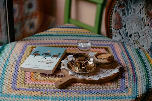a crochet table cover on a table for crochet table runner a crochet table cover on a table for crochet table runner