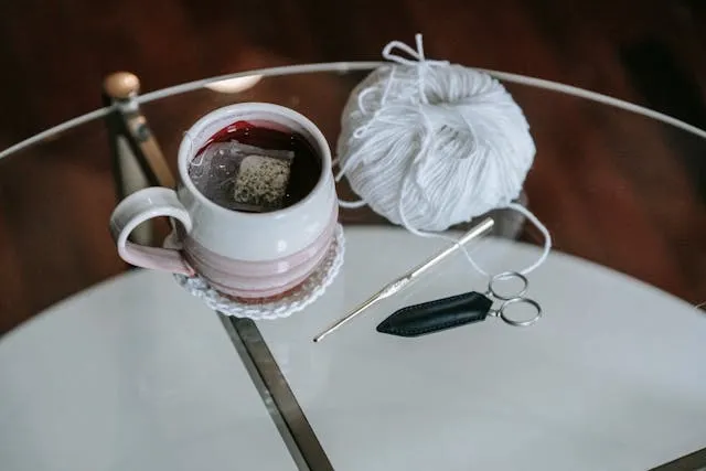 a mug of tea on a crochet coaster for free crochet coaster patterns a mug of tea on a crochet coaster for free crochet coaster patterns