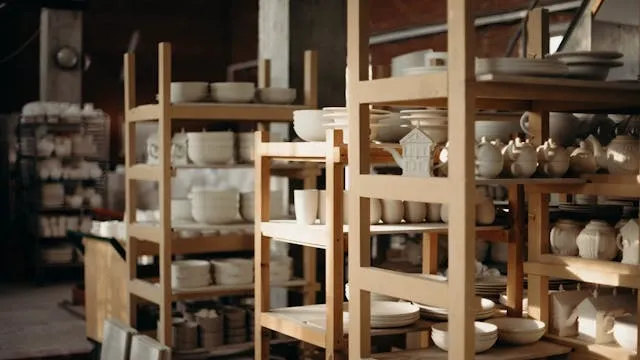 ceramic kitchenware on shelves for clay coasters ceramic kitchenware on shelves for clay coasters