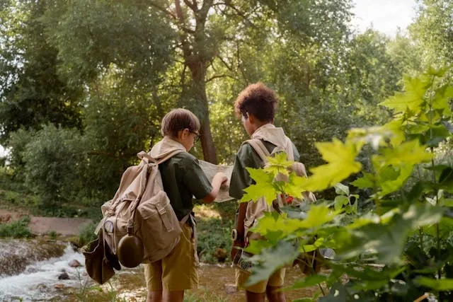 two scouts looking at a map for are boy scout patches iron on two scouts looking at a map for are boy scout patches iron on