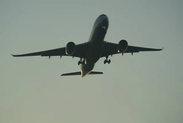 a commercial aircraft flying at dusk for can you bring a pen on a plane a commercial aircraft flying at dusk for can you bring a pen on a plane
