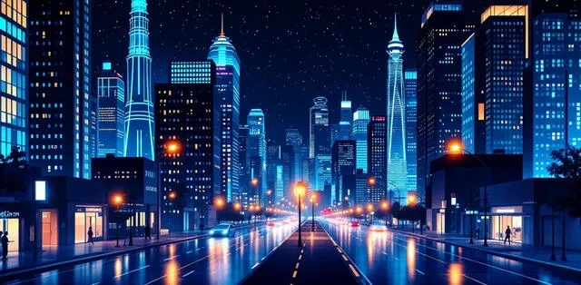 a digital drawing of a neon cityscape for how to draw a neon sign a digital drawing of a neon cityscape for how to draw a neon sign