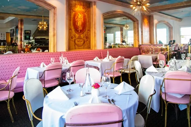 a classic french restaurant interior for french table setting