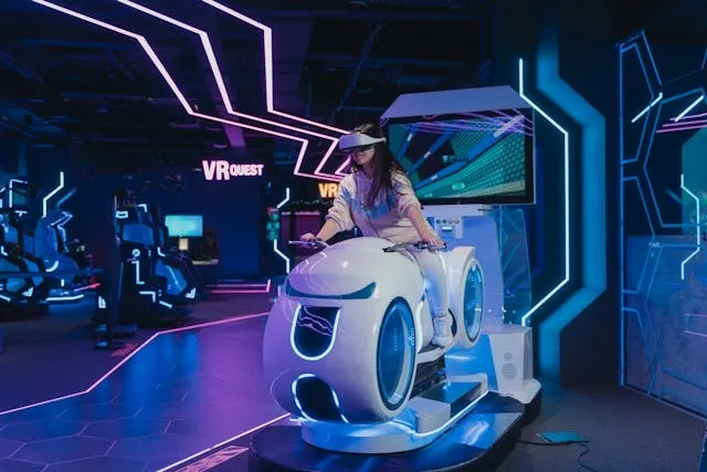 a futuristic neon interior space for neon interior design