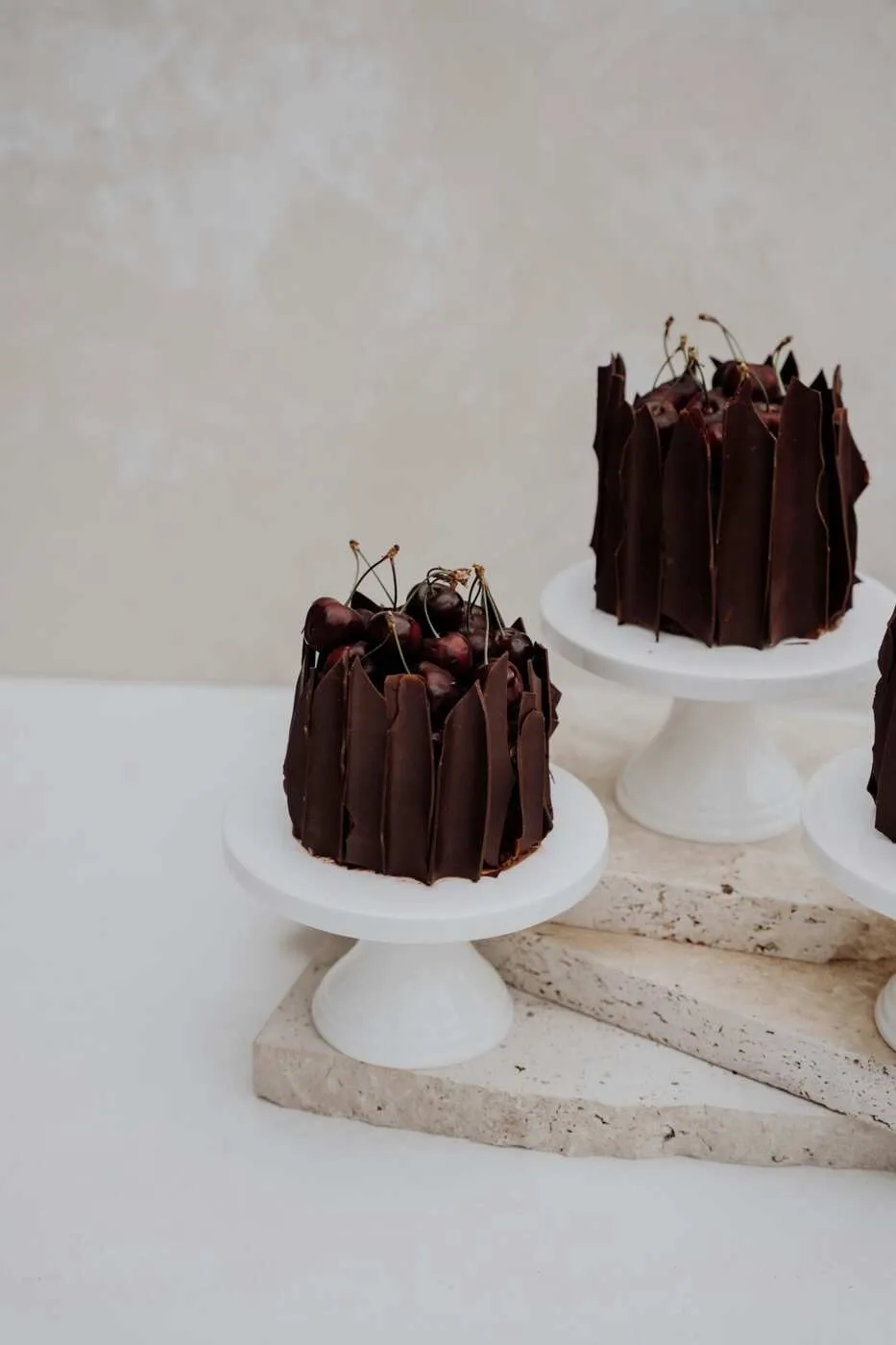 Chocolate cherry cakes