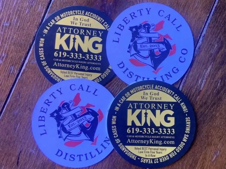 a set of customized promotional coasters for coaster advertising