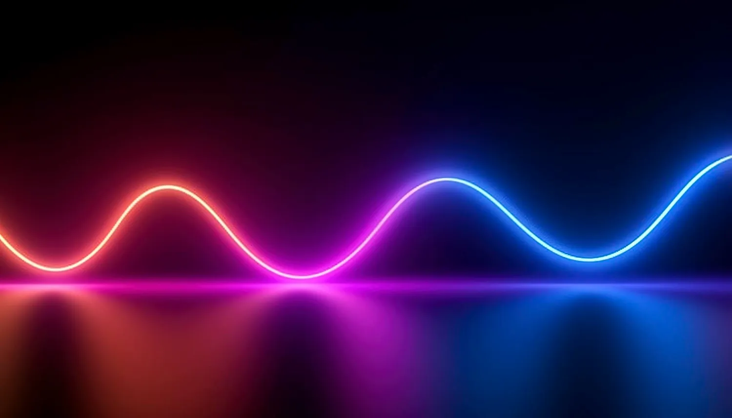 3d rendering the abstract background of colorful neon wavy lines