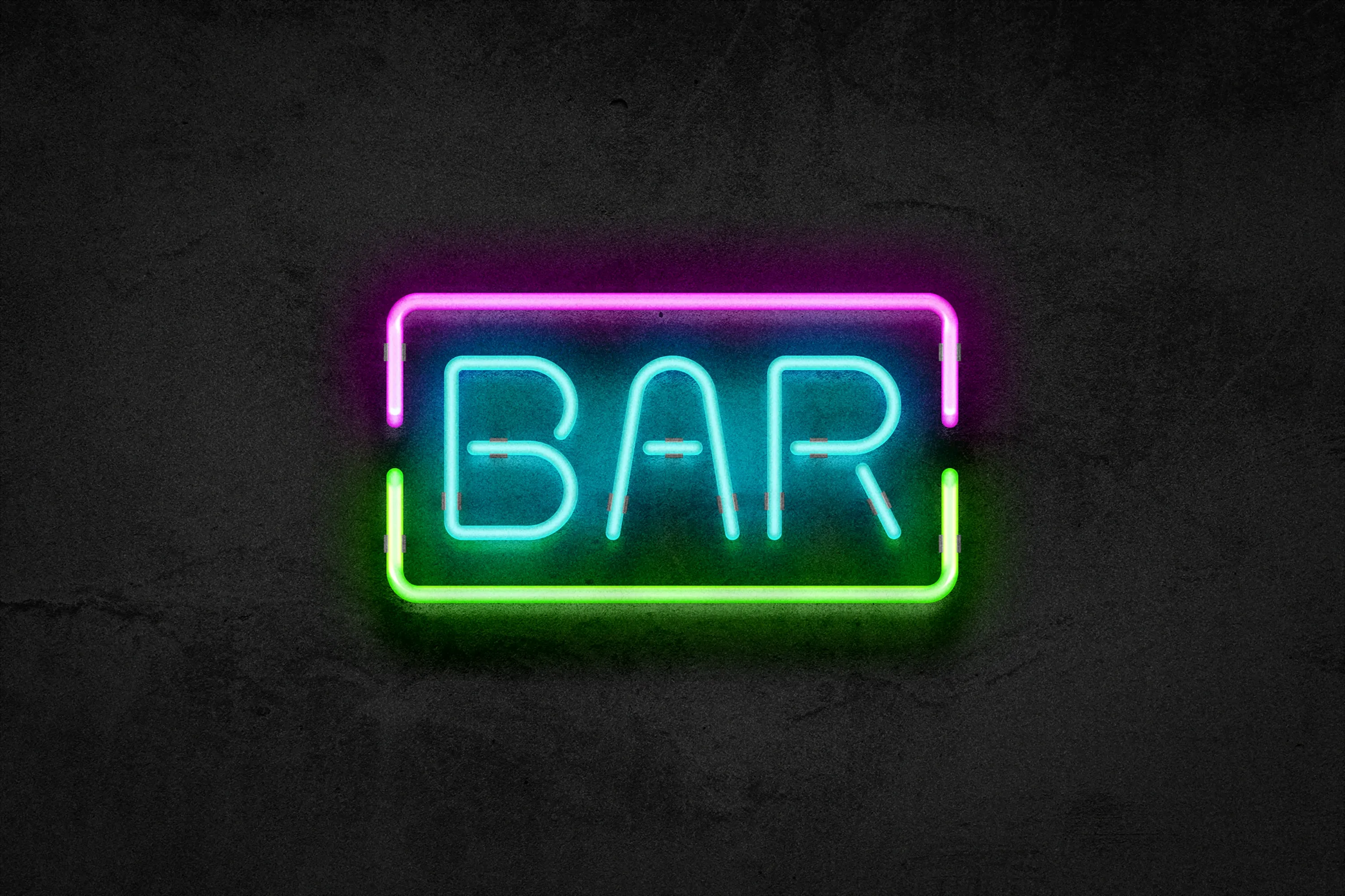 Neon sign text effect