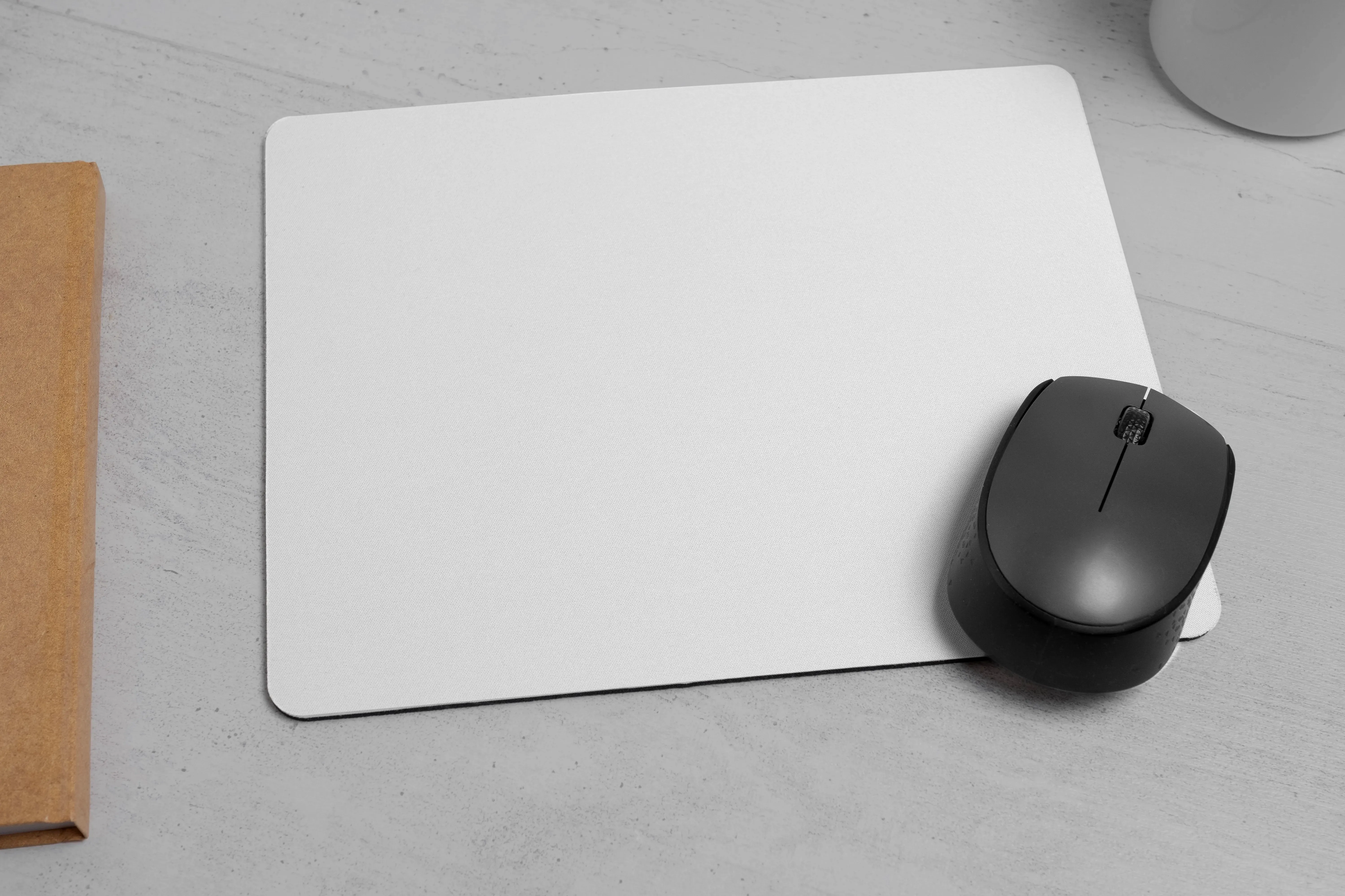 Top view of mouse pad mockup