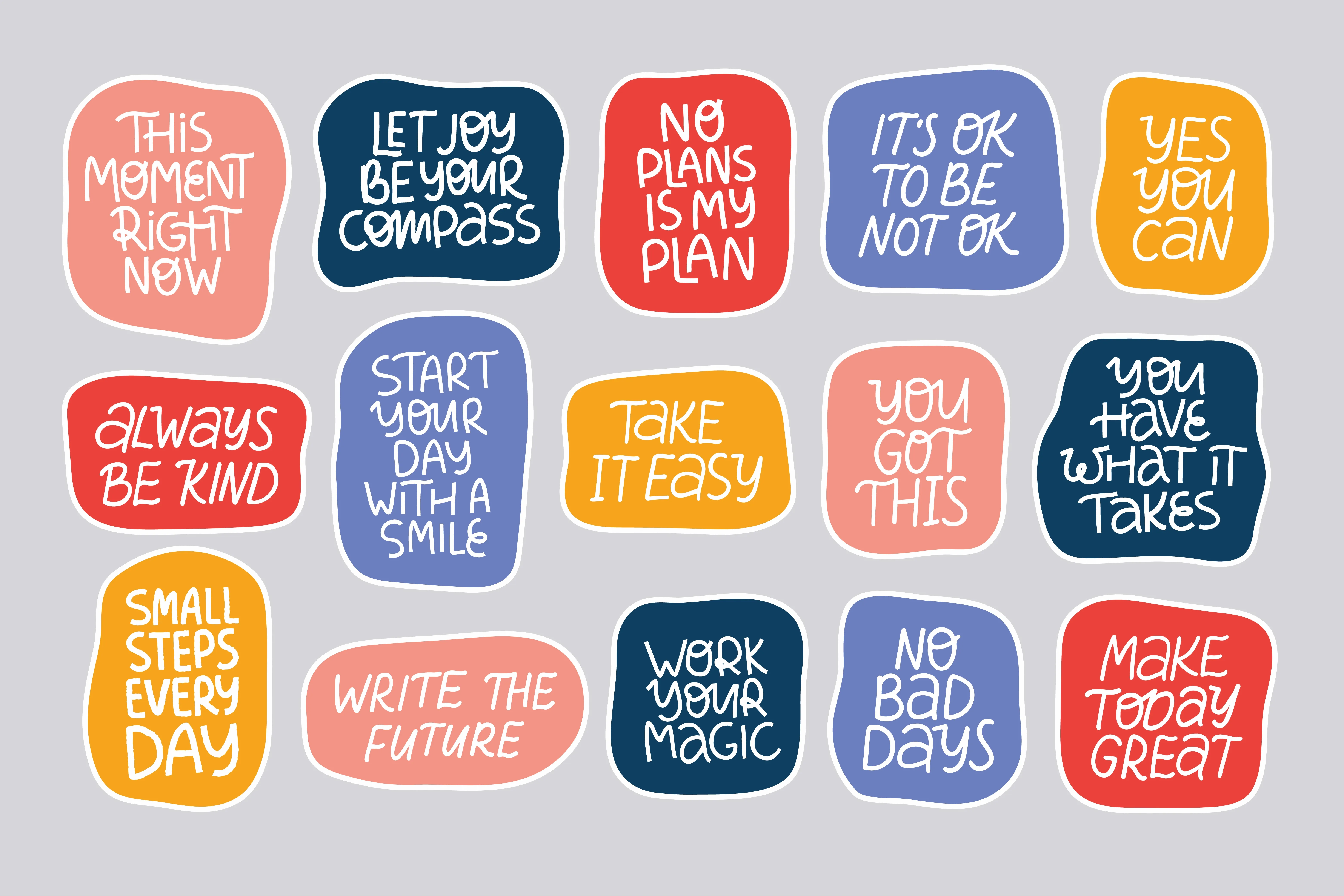 Mental health stickers vector collection